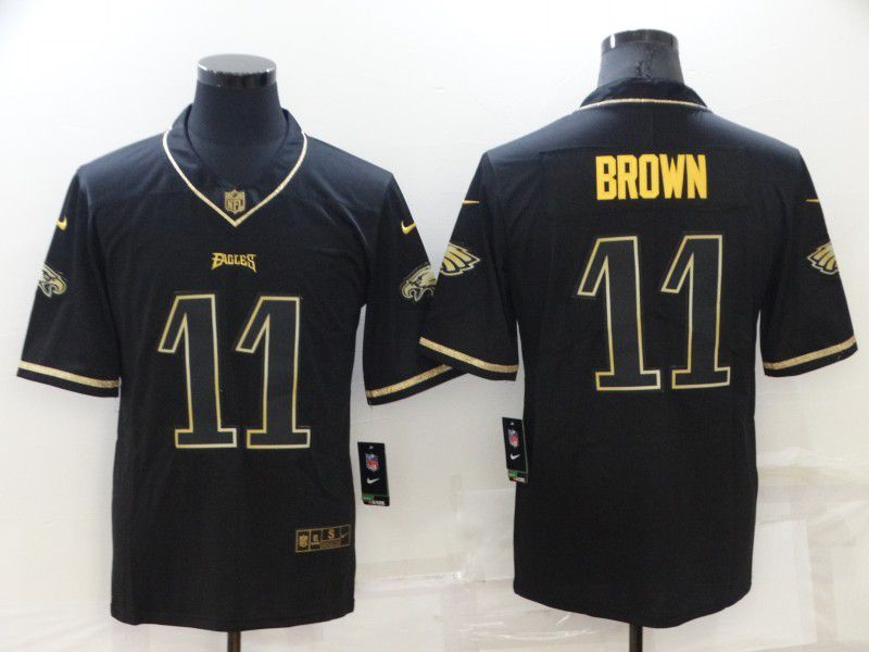Men Philadelphia Eagles #11 Brown Black Gold 2022 Nike Limited Vapor Untouchable NFL Jersey->philadelphia eagles->NFL Jersey